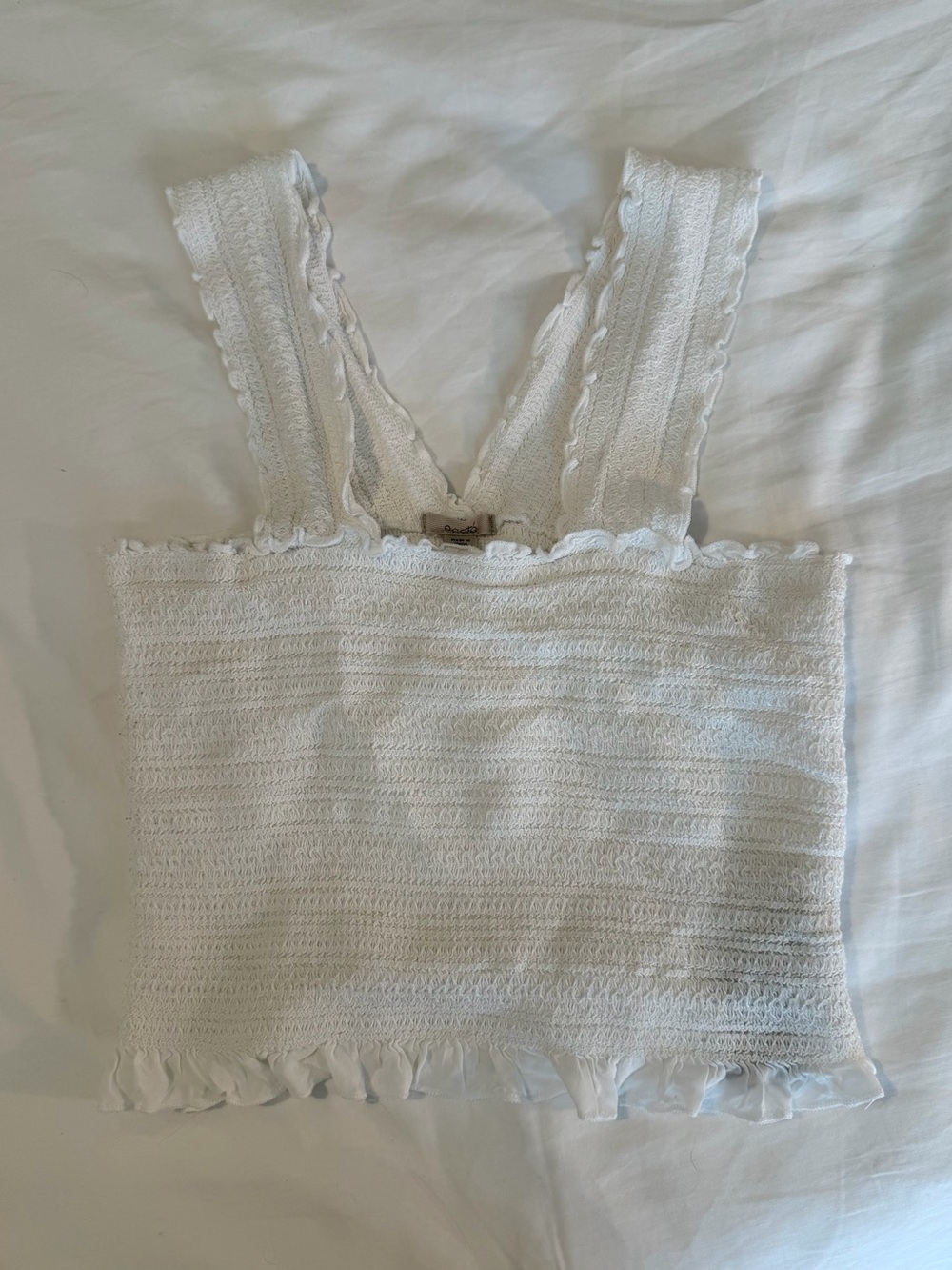 White summer tank top for women